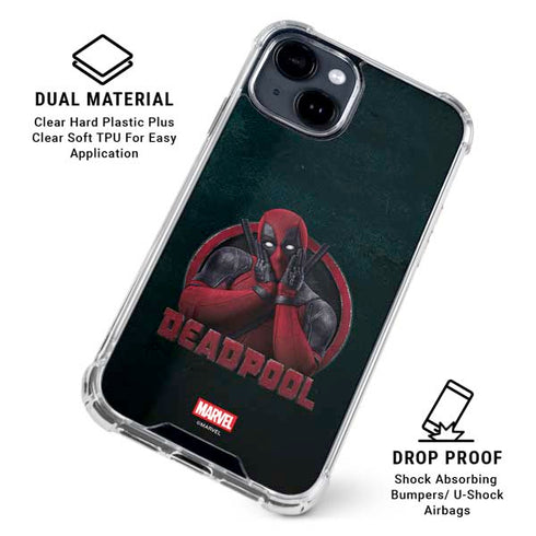 Marvel Deadpool Legacy Surprised Deadpool iPhone 15 Clear Case